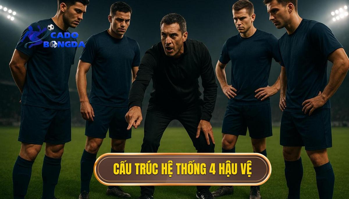 Cấu trúc cơ bản và vai trò của các vị trí trong hệ thống 4 hậu vệ