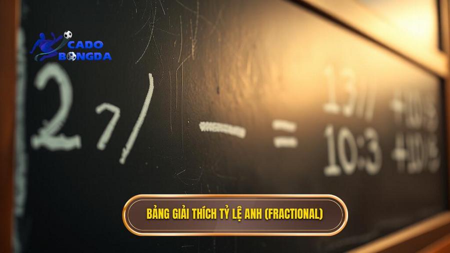 Cách đọc kèo bóng đá theo tỷ lệ Anh: Hướng dẫn chi tiết từ A-Z cho người mới 1 Bảng giải thích tỷ lệ Anh (Fractional)